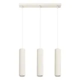 Minimalist KARBON pendant lamp with three pendants and a beige ceiling plate 3xGU10