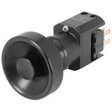 3-position enabling switch, ergonomic handle, 2 N.O.+2 N.C., Faston terminals 2.8x0.5