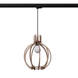 HANGING LAMP 3 PHASE ARANCIA NATURAL WOOD E27