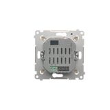 Quadruple plug socket with Schuko earthing type - IP20 version - with built-in switch, 16A, Screw, dark grey
