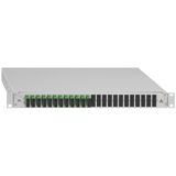 "Splice box, extensible, 19""/1U, 12xSC-D OS2 APC green" (228030912)