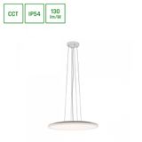 NYMPHEA FLAT DUO 36W CCT 230V 120DEG IP54 FI400X26MM WHITE ROUND