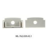 End cap with hole for AZ, silver color, 1 pc