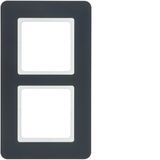 Frame 2gang, Q.7 , anthracite velvety, lacquered