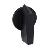 Black operating handle. For 65X65mm front plate for 6mm/0.24" shaft