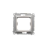 Transition adapter for 45x45 mm fitting type, Silver matt, metalic