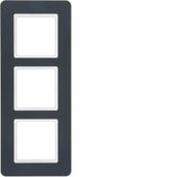 Frame 3gang, Q.7 , anthracite velvety, lacquered