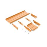 End plate  orange, End plate DIN mounting rail left incl. fixing screws, Width: 6.4 mm