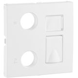 COV F/R-TV-RJ45/R-TV-RJ45-FO MULT SOCKET WH