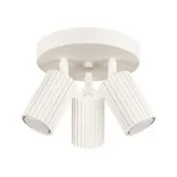MINIMALIST BEIGE CEILING LAMP FROM THE CARBON SERIES, ADJUSTABLE SPOTLIGHTS, ROUND ROSETTE 3XGU10