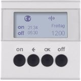 KNX radio timer quicklink, display, S.1/B.3/B.7, p. white, matt, plast
