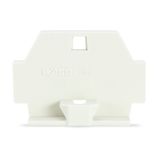 End plate with fixing flange light gray
