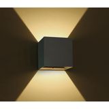 ANTHRACITE WALL 2x3W WW IP54 DARK LIGHT 100-240V