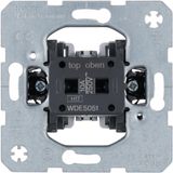 Push button element for hotel card switch setup