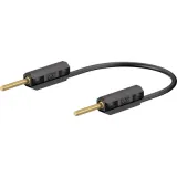 Measuring lead with (1 mm plug, rigid, straight) to (1 mm plug, rigid, straight), 300 mm, black, PVC, 0.127 mm², 28.0026-03021