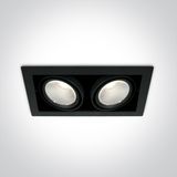 BLACK COB 2x30W CW 38deg 230V