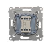 Single switch with a key - 2 positions "0-1", Gold matt, metalic, 5A