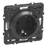 SOCKET 2P+T GERM USB C + FRAME GRAPHITE