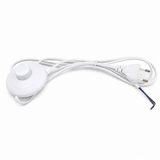 Flat cable 3m, 2* 0,75 mm² with foot switch and EU plug, white