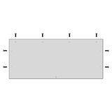 WSA Blind gland plate type L, gland plate cutout W520 D200mm