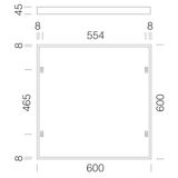Frame 600x600 h 45 mm