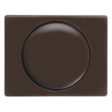 Center with knob for rotary dimmer/potmeter, berker Arsys, brown