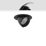 GOLAS mini, 29 W, 3300 lm, 935, black, on/off Recessed projectors, D 1