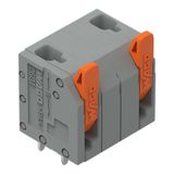 2601-3502 PCB terminal block; lever; 1.5 mm²; Pin spacing 11.5 mm; 2-pole; Push-in CAGE CLAMP®; 1,50 mm²; gray