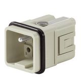 HDC insert, Male, 230 V, 20 A, Number of poles: 5, Crimp connection, Size: 1
