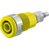 4 mm socket, threaded bolt, mounting Ø 12.2 mm, CAT III, yellow, 49.7043-24
