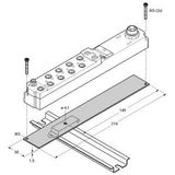 piconet Accessories Metal Mounting Panel for Coupling and Stand-Alone Modules Mounted on DIN Rail (Module Length 210 mm)   S-BKT0