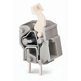 Stackable PCB terminal block push-button 2.5 mm² light gray