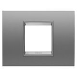 LUX PLATE - IN METAL - 2 MODULES - MONOCHROME ALUMINIUM - CHORUSMART