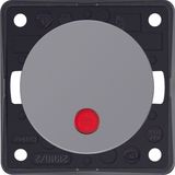 Ctrl on/off switch 2p imprint "0", red lens, Integro - Design Flow/Pur