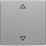 Rocker with imprinted symbol arrows, Q.1/Q.3, aluminium velvety, lacqu