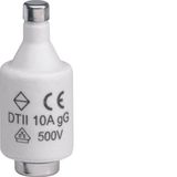 Fuse-link DII 10A 500V gG with indicator