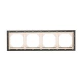 Socket outlet with earthing and shutters, 16A, black matt