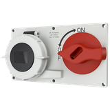 Panel mounted recept., DUO, 32A4p7h500V