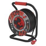 Metal cable reel, rubber-neoprene, 4s, 40m, 2.5mm2