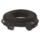 Extension Cord 25 m / 1 socket / black / rubber-neoprene / 250 V / 2.5 mm2