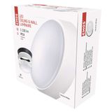 LED Ceiling lamp ZURI, round, black/white 14W neutral white