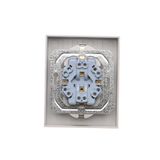 Dimmer for dimmable LED's, rotary-push, 1 pole, inox steel