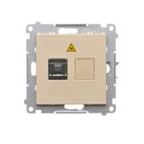 Single fiber optic socket, champagne matt