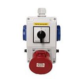 Combination SB025 3xsocket + switch IP44
