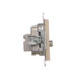 Cover for single socket outlet with earthing, white