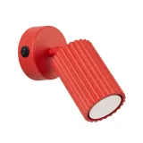 Wall lamp KARBON red with a switch