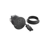 DISQ80 BLACK SOCKET SCH USB A+C 0,5M CORD GST18