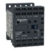 TeSys LC1K contactor, 3P, AC-3 440V 9 A, 1NO aux, 24V AC coil