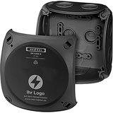 MB own logo Cable box IP66, BM2, without clamp, M20/25 membranes Black (DK 0400 B MB)