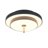 Keaton LED ceiling lamp 40 cm matt black/brass